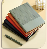 Carnet de notes A5 avec logo personnalisable et design vintage, tasse thermos à couverture rigide en cuir de 100 pages pour le bureau ou les études
