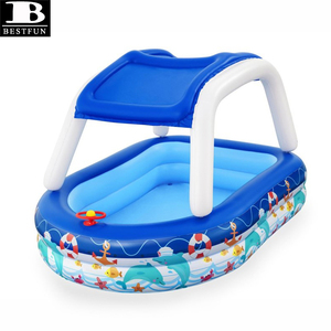 Piscina Inflable de PVC Reforzado con Techo y Toldo, Piscina Familiar Grande para Niños y Adultos, para Jardín - Product Image 6
