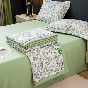 Couette d'été rafraîchissante en coton et lin lavé, double couche, pour climatisation, ensemble <span class=keywords><strong>de</strong></span> literie - Product Image 4