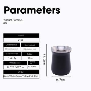 Termo Argentino <span class=keywords><strong>de</strong></span> 8oz para <span class=keywords><strong>Mate</strong></span> con Bombilla, Vaso Térmico - Product Image 4