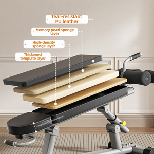 Banco ajustable profesional para abdominales <span class=keywords><strong>y</strong></span> sentadillas, para entrenamiento del torso. |   Banco <span class=keywords><strong>de</strong></span> pesas declinable con soporte para <span class=keywords><strong>piernas</strong></span> para equipo <span class=keywords><strong>de</strong></span> gimnasio en casa - Product Image 5