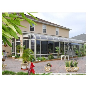 Al aire libre moderno vidrio de marco de aluminio terraza o en el <span class=keywords><strong>Solarium</strong></span> compuesto diseños para casas - Product Image 3