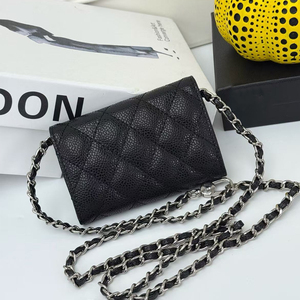Sac de téléphone <span class=keywords><strong>portable</strong></span> en cuir léger de luxe avec bandoulière chaîne détachable, étui portefeuille bandoulière pour femme - Product Image 5
