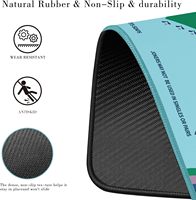 Tapis de jeu pliable en caoutchouc, imperméable et antidérapant, style peint à la main, motif papillon et lotus turquoise, personnalisable en gros