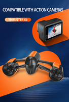 Scooter sous-marin électrique 350W 500W avec support pour caméra inclus, 2 vitesses, vitesse de 10 à 25 km/h pour la natation, profondeur maximale de 50 mètres