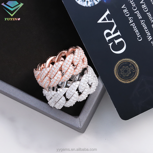Ice Out Mossanite <b>Ring</b> Hip Hop Jewelry 925 Sterling Sliver 18K Gold Plated Claw Setting Pass Diamond Tester GRA Certificate <b>Man</b> - Product Image 5
