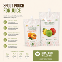 Pochette à bec verseur pratique - Sachet liquide personnalisable à fond plat pour l'emballage de jus, de gelée, de boissons et de produits prêts à boire