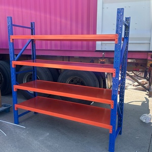 מדפי מתכת 2000X600x2000 מ\\\"מ, מדף אחסון 4 שכבות, קורות פלדה, ציפוי אבקה, קיבולת 200 ק\\\"ג, הרכבה קלה, עומס בינוני - Product Image 6