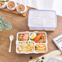 Keuken Accessoires Grote Capaciteit Koelkast Lunch Opbergdoos Transparant Plastic Verzegeld Voedsel Fruit Crisper Box Met Lepel