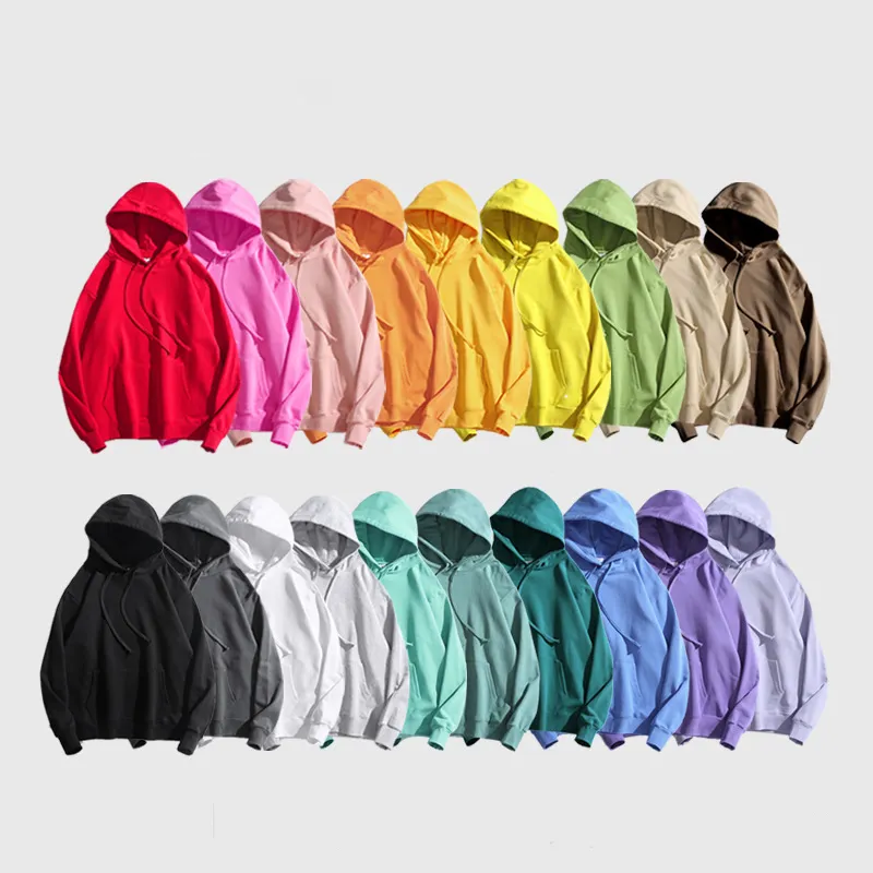 H5280 Fabricants de sweats à capuche personnalisés 380g 100% coton Sweat à capuche surdimensionné doublé éponge française Sweats à capuche unisexe