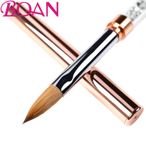 <span class=keywords><strong>BQAN</strong></span>-mango de oro rosa 100% puro Kolinsky, pincel acrílico de marta cibelina, pluma de diseño de pintura - Product Image 4
