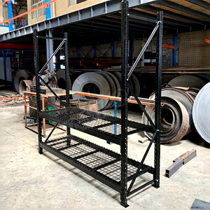 Mracking Manufacture Factory 500KG Per Layer Powder Coated Metal Medium Duty Warehouse Storage Rack Shelf With Wire Mesh Decking - Product Image 5