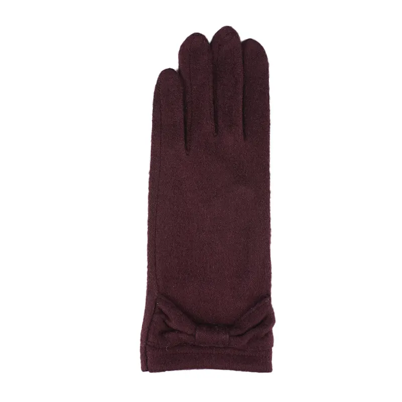 Warm Ladies Women Touch Screen Wool Gloves Acrylic Winter Gloves Black