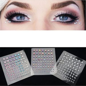 Non toxique mode strass gemmes cristaux perles autocollants Festival diamants pour le maquillage du visage - Product Image 6