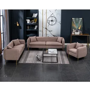 Furnitur Ruang Tamu Gaya Super Modern, Sofa Kain Kualitas Terbaik