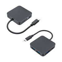 6 en 1 4K HDMI 100W Power Delivery 3 USB3.0 MultiPort Type C Hub Splitter Adaptateur pour ordinateur portable et autres appareils USB C