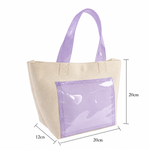 Bolsa de Compras de Algodón 100% Resistente al Agua, Recubierta de PVC Encerado, para la Playa, Compras, Uso Diario de Verano - Product Image 3