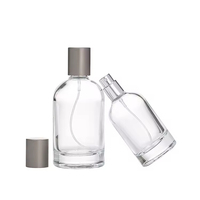 Flacon de parfum vide en verre de luxe personnalisable, carré ou rond, pour cosmétiques, avec éléments de design