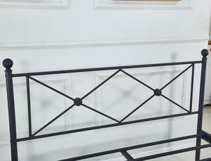 <span class=keywords><strong>Lit</strong></span> à plateforme moderne 140x200 en métal avec support de rangement solide pour appartement, hôtel, conception simple, meubles de chambre à coucher à bas prix - Product Image 5