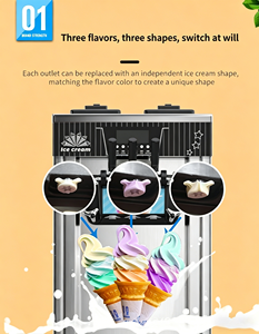 เครื่องทำไอศกรีมซอฟท์เสิร์ฟ 3 รสชาติ แบบตั้งโต๊ะ สแตนเลส เสียงเบา สำหรับสนาม<span class=keywords><strong>เด็ก</strong></span>เล่น <span class=keywords><strong>โรงเรียน</strong></span> โรงอาหาร ใช้งานง่าย - Product Image 2