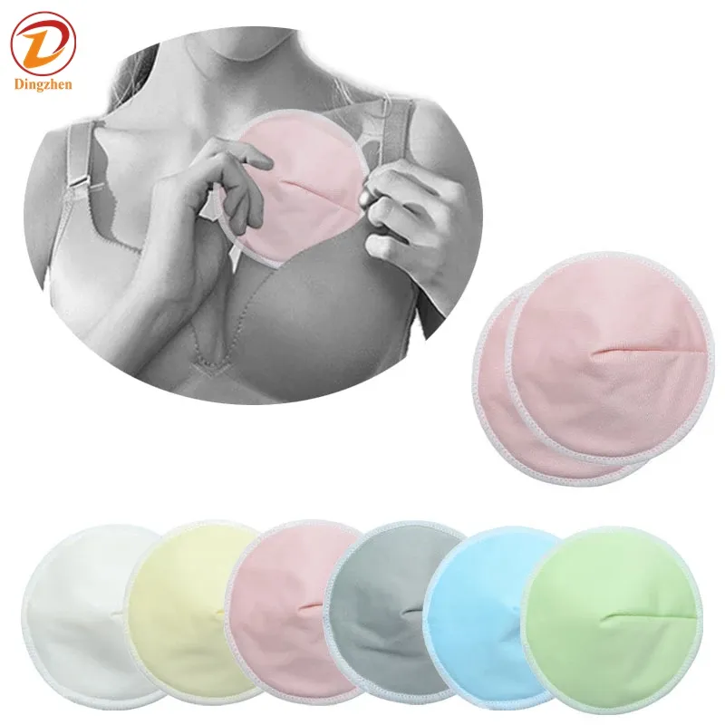 Private Logo Waterproof Reusable Nursing Bamboo 100% Cotton Soft Breastfeeding Nipple Pad Organic Washable Breast Pads Pads