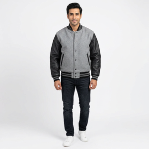 Venta al por mayor de los hombres de invierno Stand Collar Light Fabric High Street American College CollegeBaseballjacket para los hombres - Product Image 1