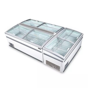 Affichage <span class=keywords><strong>gris</strong></span> noir d'<span class=keywords><strong>armoire</strong></span> d'île pour l'équipement de réfrigération de congélateur à température unique de supermarché - Product Image 2