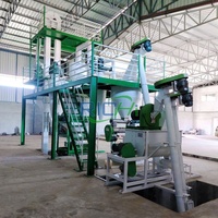 Ligne de moulin à granulés d'alimentation de bétail de poulet de volaille entièrement automatique 1-2 TPH avec approbation CE