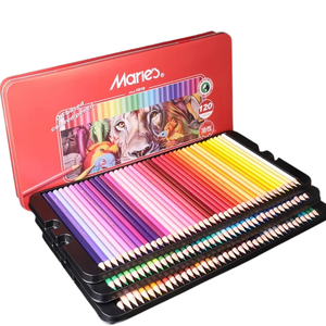Coffret de crayons de couleur standard Maries - 24 couleurs, qualité artiste, corps en bois, impression numérique, modèle 7524, pour dessin - Product Image 3