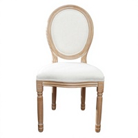 Chaise de salle à manger en bois massif avec dossier médaillon pour projets de mariage, restaurant et hôtel (vente en gros)