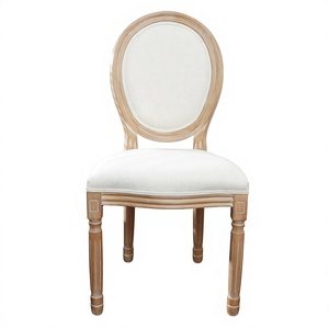 Chaise de salle à manger en bois massif avec dossier médaillon pour projets de mariage, restaurant et hôtel (vente en gros) - Product Image 1