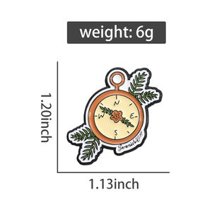 Rahat gezi serisi emaye Pin çam yaprağı broş yaka rozeti takı hediye arkadaşlar çocuklar için toptan - Product Image 6