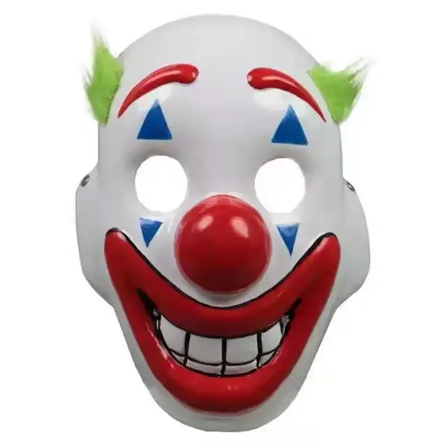 Mascarilla de PVC brillante para fiesta de Halloween, máscara de plástico 3d para Cosplay, payaso, divertido, Joker, 2021