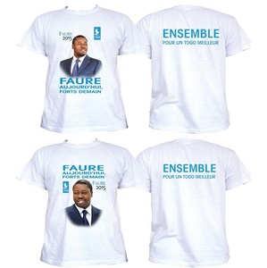 Materiali per la campagna Togo con stampa personalizzata 100% maglietta politica della campagna elettorale in poliestere - Product Image 1