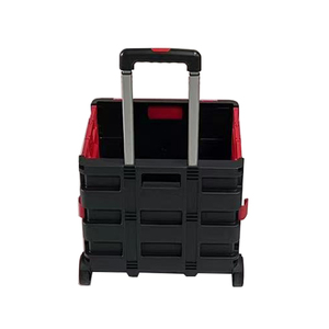 Bafuluo नई शैली 2 में 1 foldable शॉपिंग कार्ट ढक्कन रोलिंग गाड़ी चलती टोकरा प्लास्टिक तह हाथ के लिए शॉपिंग ट्रॉली डेरा डाले हुए - Product Image 2