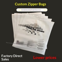 Sacs en polyéthylène transparents biodégradables avec fermeture éclair, logo personnalisé, finition mate givrée, refermables, pour vêtements, avec logo imprimé pour les chaussettes