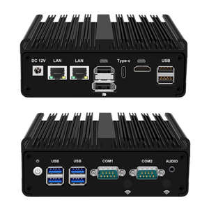 Máy tính mini công nghiệp không quạt OEM, <span class=keywords><strong>2</strong></span> LAN, <span class=keywords><strong>2</strong></span> COM, <span class=keywords><strong>DDR3</strong></span>, H30S, Intel I3-4010U, I5-4200U, I7-4600U, bộ định tuyến MIN, tường lửa, máy tính Linux - Product Image 1