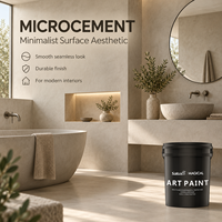 Système de revêtement mural et de sol en microciment magique imperméable et sans joint pour les surfaces murales et de sol intérieures et extérieures