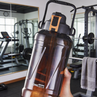 Bouteille Longstar moderne de 2,5 L sans BPA, sans fuite, écologique, réutilisable, étanche, avec corde, pour le camping, la randonnée et les activités de plein air