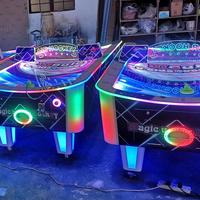 Machine de jeu d'arcade à monnayeur 2 joueurs, simulateur de hockey sur air à surface U, en plastique, garantie 1 an pour usage intérieur