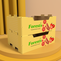 Boîtes en carton ondulé en gros de 5 kg pour fruits et légumes, concombre, cerise, tomate, emballage en carton
