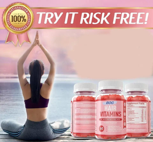 Gummies pour la croissance des cheveux OEM/ODM avec 5000 mcg de biotine, acide folique et vitamines A, C, E pour des cheveux plus forts, plus épais et une peau et des ongles sains - Product Image 2
