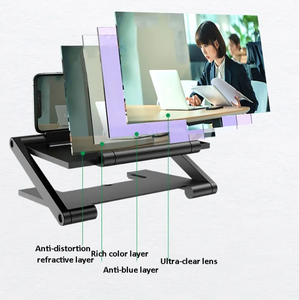 Amplificateur d'écran universel de film vidéo de téléphone portable réglable en hauteur 3D Loupe d'écran de téléphone portable Support d'agrandissement de smartphone - Product Image 3