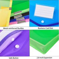 Bolsa de archivo de acordeón transparente de tamaño A4, carpeta de expansión de plástico colorido en Material PP para productos de archivo