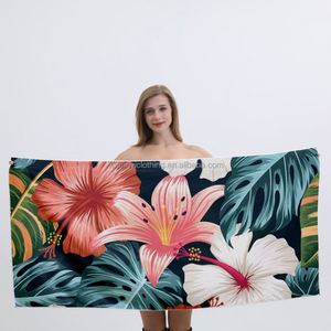 Serviette de plage en microfibre fine, jetable, imprimée, à séchage rapide, avec logo personnalisé pour femmes - Product Image 3