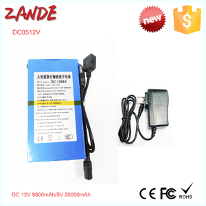 Batteria ricaricabile agli ioni di litio 12V 9800mah 5V 20Ah del rifornimento della fabbrica con uscita USB cc per la macchina fotografica del CCTV della luce principale - Product Image 2