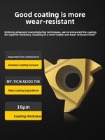 Wide Blade ERIR Thread-cutting CNC 60 Internal/External Threading Inserts 11IR Internal-Hole Tool 16ER Cemented Carbide Carbide