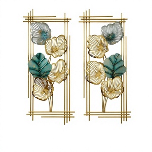 Latest Style Metal Aluminium Wire Iron Leaf Design Wall Art Long Lasting Portrait Decorative Accessories for Living Room Bedroom - Product Image 4