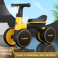 Vélo d'équilibre pour enfants, vélo à roulettes pour bébé sans pédales, niveau débutant pour les enfants de 1 à 4 ans avec musique