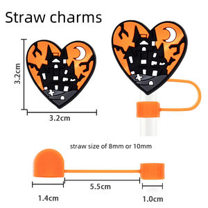 Venta al por mayor de fundas de paja de silicona a prueba de polvo respetuosas con el medio ambiente tapa de paja Toppers para vaso con asa Girl Boss - Product Image 6